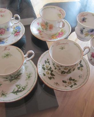 tazze da the Queen's fine porcellana bone china