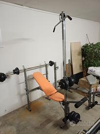 Panca palestra pesi bilanciere lat 