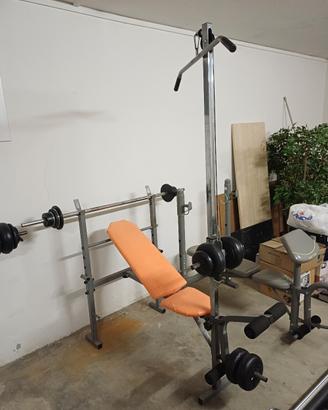 Panca palestra pesi bilanciere lat 