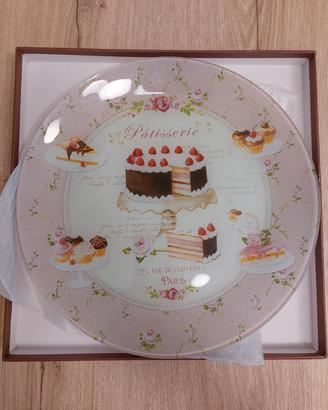 Piatto in vetro per torte Patisserie Shabby Chic