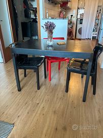 Tavolo in ferro battuto nero 110x75