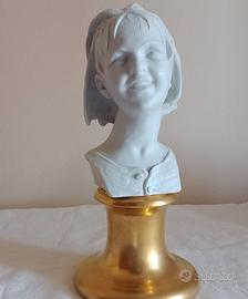 Grande Scultura Busto Bambina Capodimonte  -Bruno 