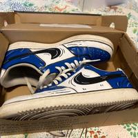 Nike court vision customizzate custom cartoon blu