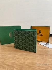 portafoglio goyard verde con scatola
