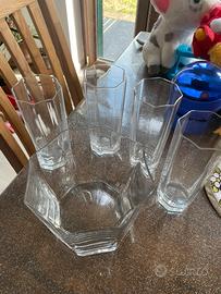 Set porta ghiaccio con 4 bicchieri