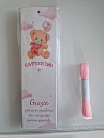 Segnaposto e libri Battesimo Orsetto bimba  
