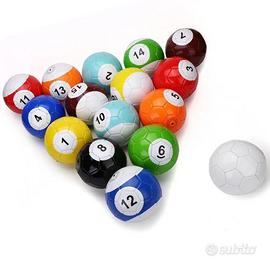 Set palloni calciobiliardo mis. 5 snookball cuoio