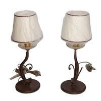 Coppia di lampade Montart artigianali decorate