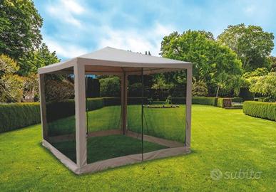 Gazebo 3x3 bianco per giardino e mercatini