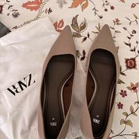 SCARPE ZARA 41 IN RASO COLOR AVORIO