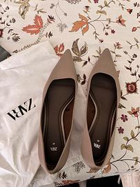 SCARPE ZARA 41 IN RASO COLOR AVORIO