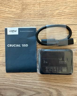 Crucial X9 SSD 2TB Esterno Portatile Usb-C 3.2