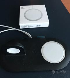 Base ricarica Spigen Duo + MagSafe Apple originale