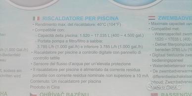 riscaldatore per piscina Bestway 