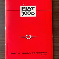 Libretto Uso e Manutenzione Originale Fiat 500 D