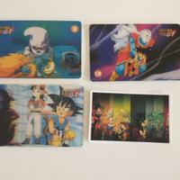 lotto 4 pz card dragonball GT santal figurine set