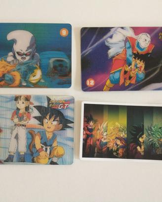 lotto 4 pz card dragonball GT santal figurine set