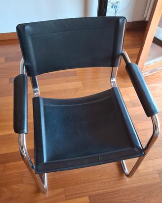 set 4 poltrone pelle 