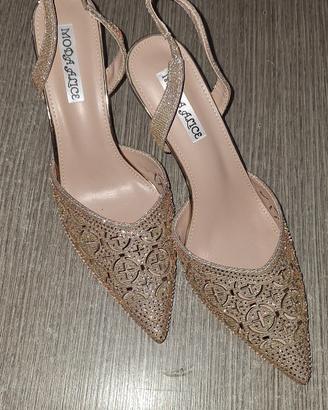 Décolleté Slingback Gioiello Dorate taglia 39