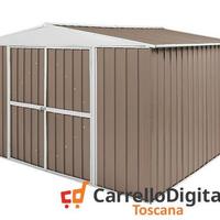 Box in Acciaio da giardino 360x345cm tortora