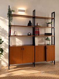 Libreria teak stile scandinavo vintage