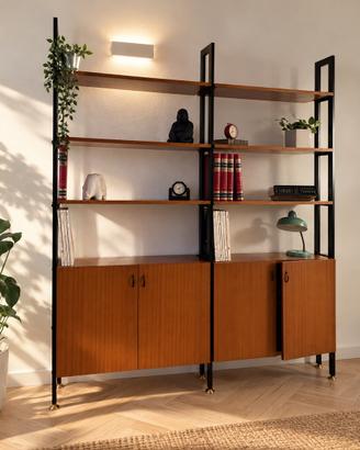 Libreria teak stile scandinavo vintage