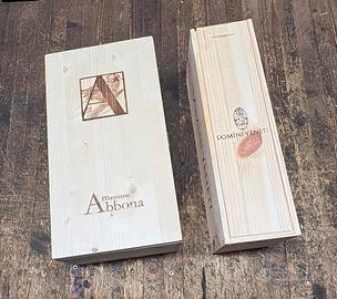 Scatola e cofanetto in legno per vino