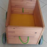 Contenitore legno con rotelle