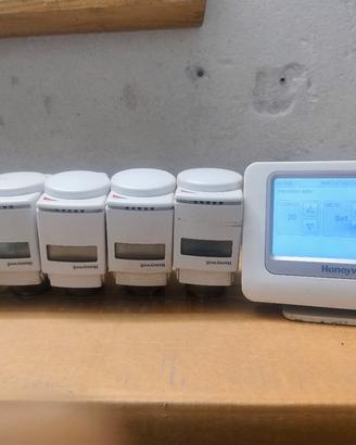 centralina Honeywell con teste motorizzate