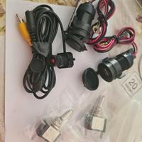 Telecamera auto, prese USB 12V, interruttori bifas