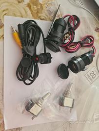 Telecamera auto, prese USB 12V, interruttori bifas