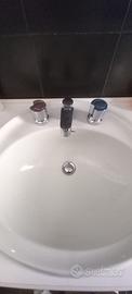 lavandino bagno sospeso con due lavelli, bidet  wa