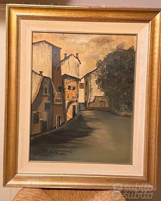 Quadro, pittura su tela incorniciata