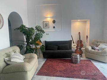 Divano-letto 2 posti Hallen velluto verde