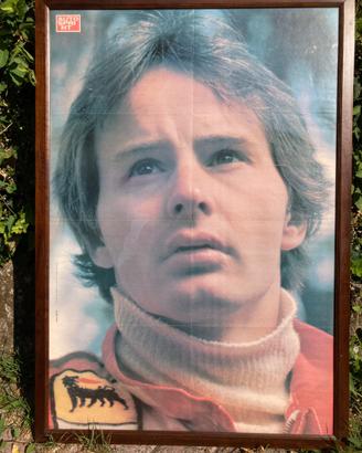 Poster in cornice Gilles Villeneuve Autosprint