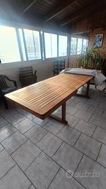 tavolo con sedie in teak Unopiu 