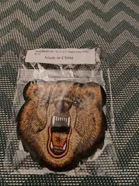 toppa adesiva orso per zaini o abbigliamento 