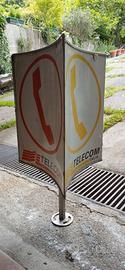 CARTELLO TRIDIMENSIONALE TELECOM PER CABINE TELEFO