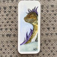 Segnalibro ad acquerello originale - drago Astuto