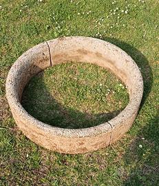 aiuola a cerchio in graniglia 