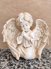 Angioletto decorativo bianco effetto anticato