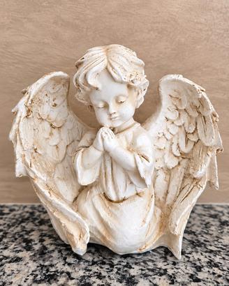 Angioletto decorativo bianco effetto anticato