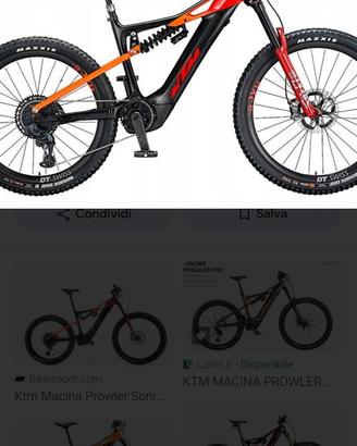 MTB Ktm macina Prowler elettrica full carbonio M