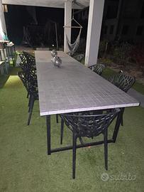 2 tavoli piastrellati