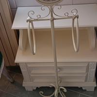 Piantana Shabby porta asciugamani 