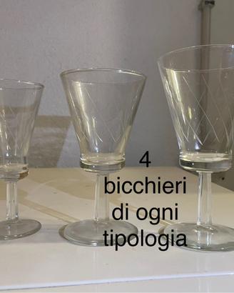 12 bicchieri cristallo
