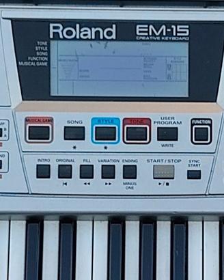 Tastiera Roland EM-15 funzionante perfettamente.