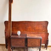 LETTO MATRIMONIALE VINTAGE ANNI ’50 CON COMODINI