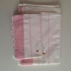 set lenzuolo e federa per culla