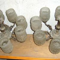 coppia Lampadari Vintage a 8 lampade